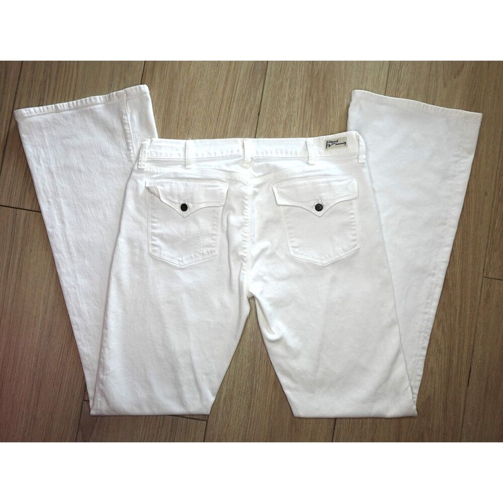 Vintage Citizens of Humanity Kelly Low Rise Flare White Jeans Size 31 Made in US